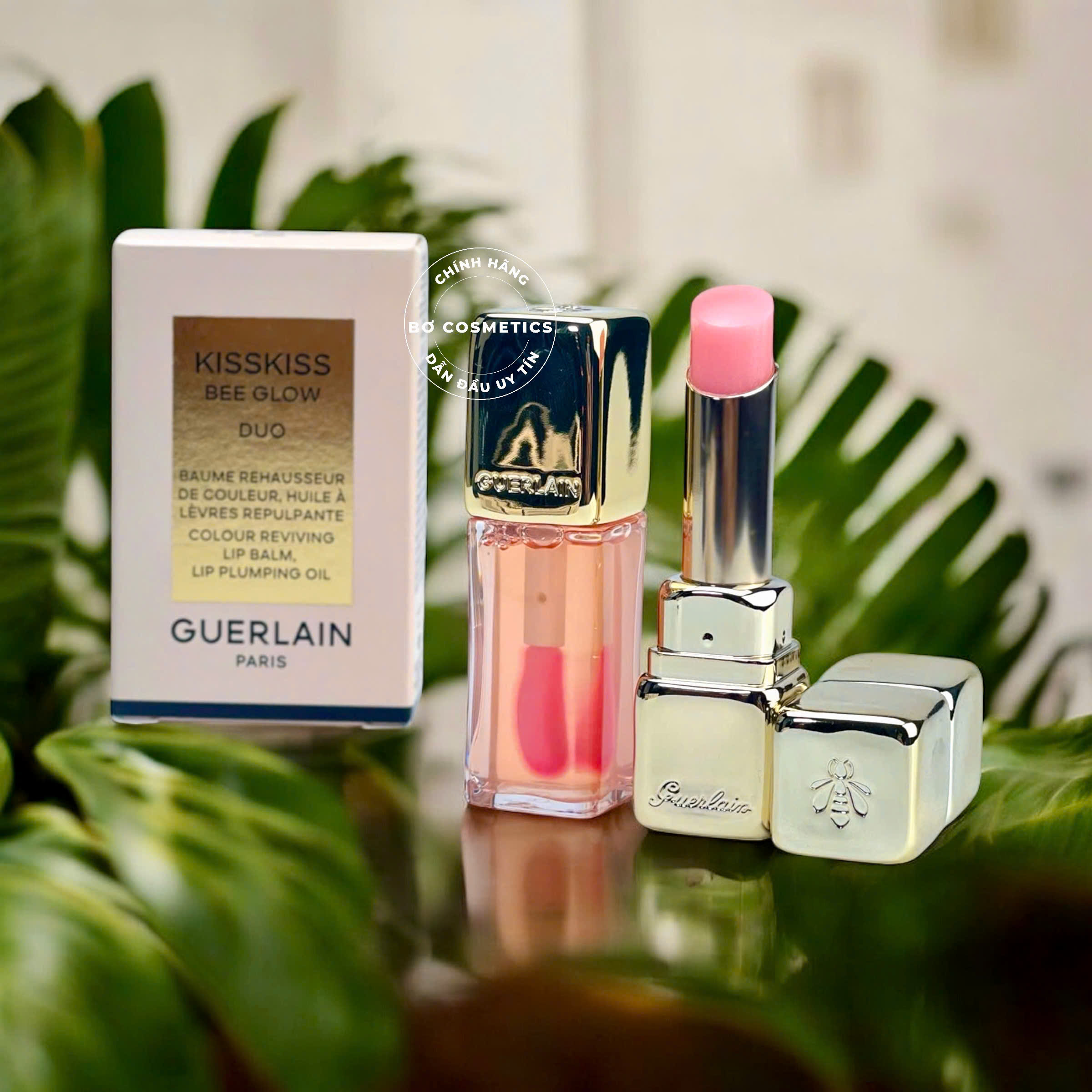 Set Son Dưỡng Guerlain  KissKiss Bee Glow Duo