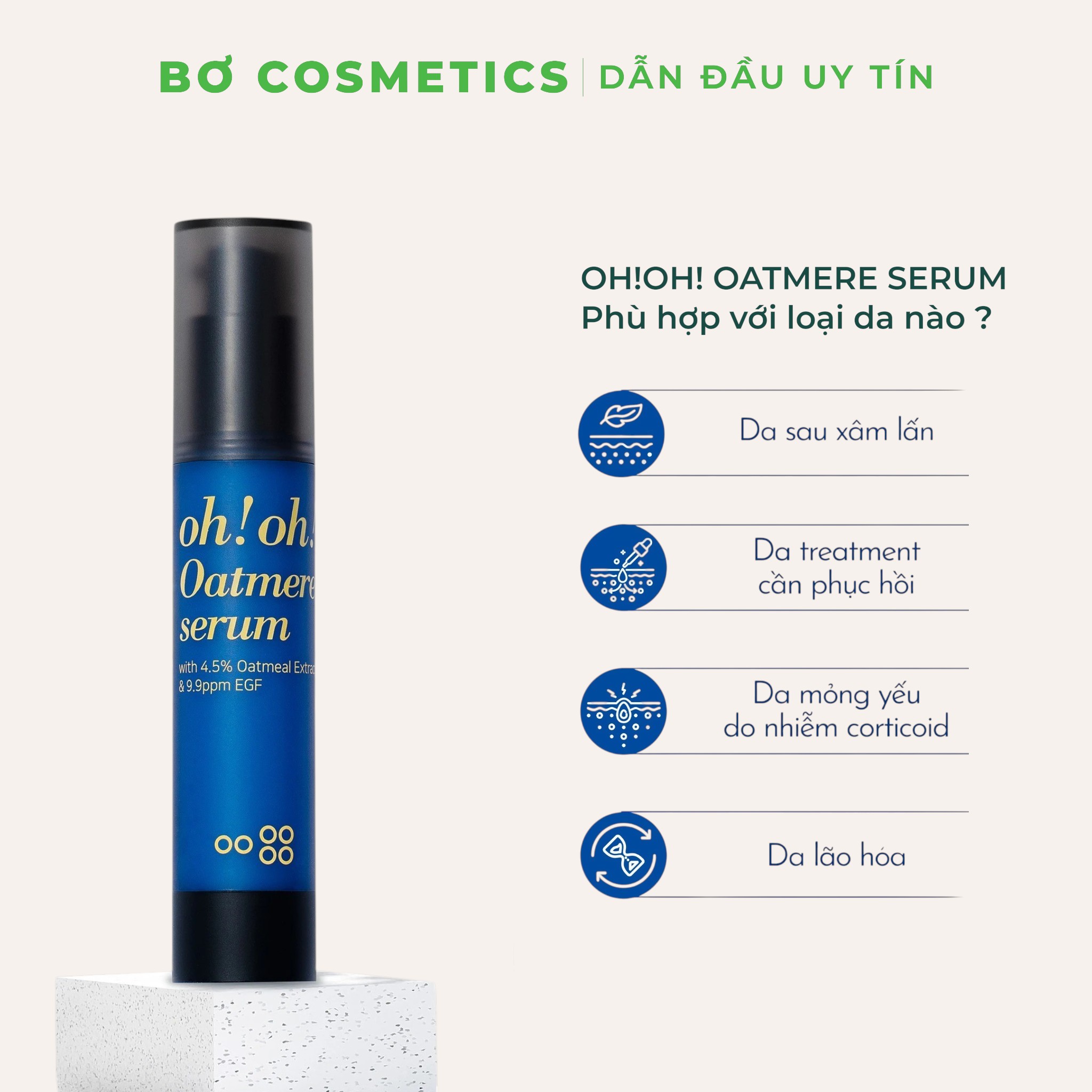 Tinh Chất Tế Bào Gốc, Tái Tạo Da Oh!Oh! Oatmere Serum