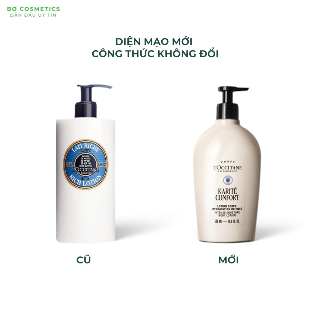 Sữa Dưỡng Thể L'occitane Karité Confort Intense Moisture Body Lotion