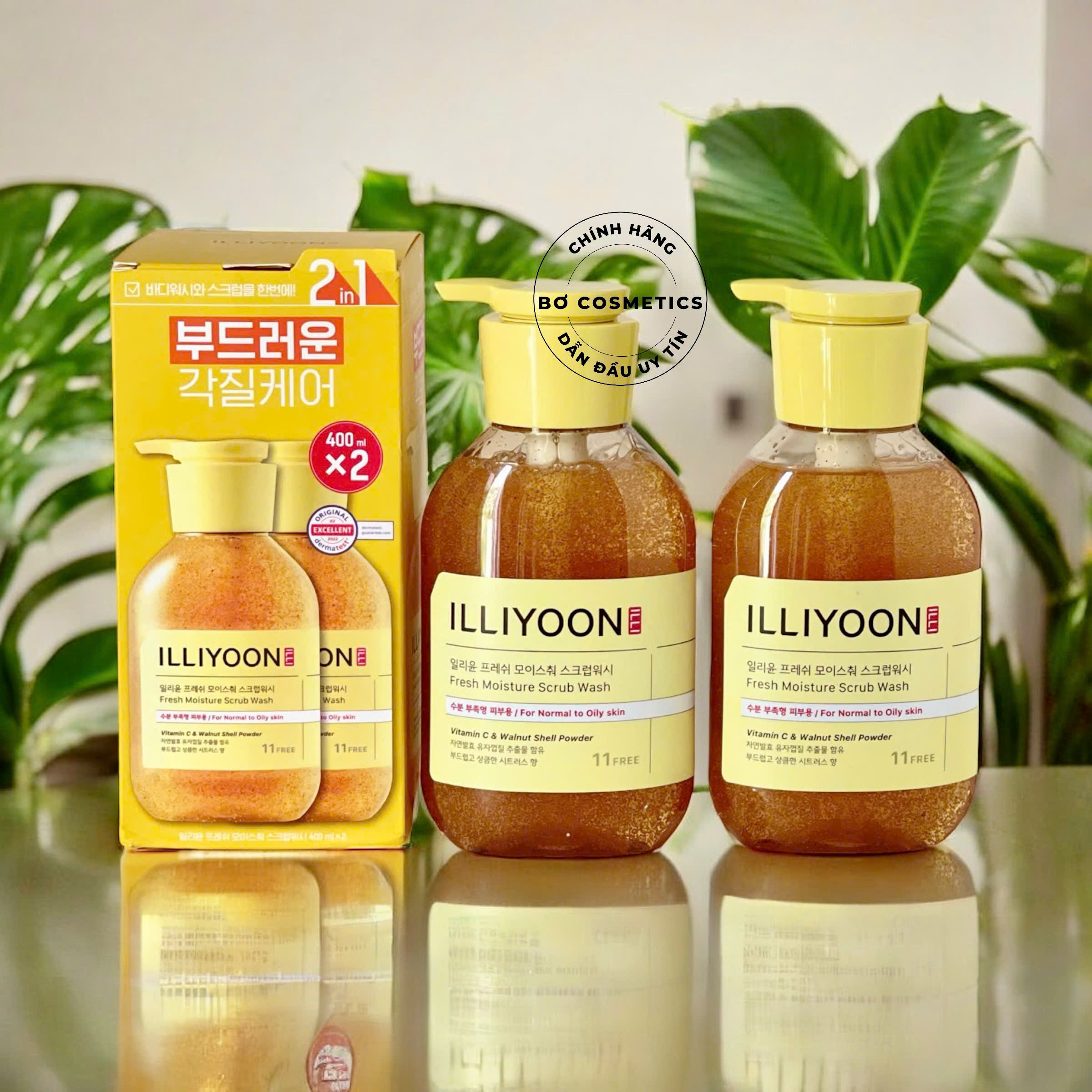 Sữa Tắm Tẩy Tế Bào Chết ILLIYOON Fresh Moisture Scrub Wash