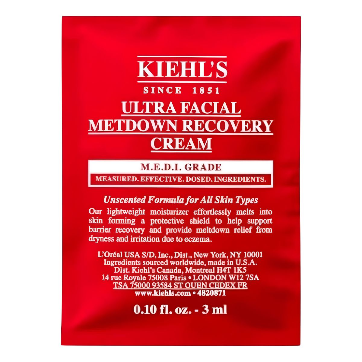 [Sample 3ml] Kem Dưỡng Da Kiehl's Ultra Facial Meltdown Recovery Cream
