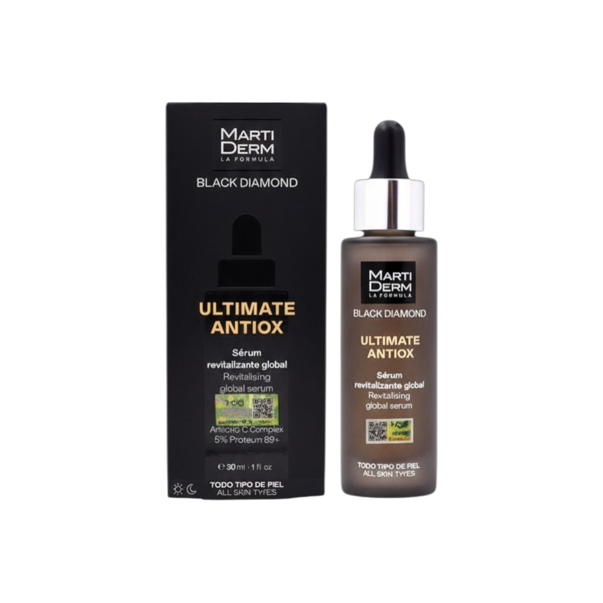 Tinh Chất Dưỡng Da Toàn Thân Chống Oxy Hóa - Martiderm Black Diamond Ultimate Antiox Revitalizing Global Serum 30ml