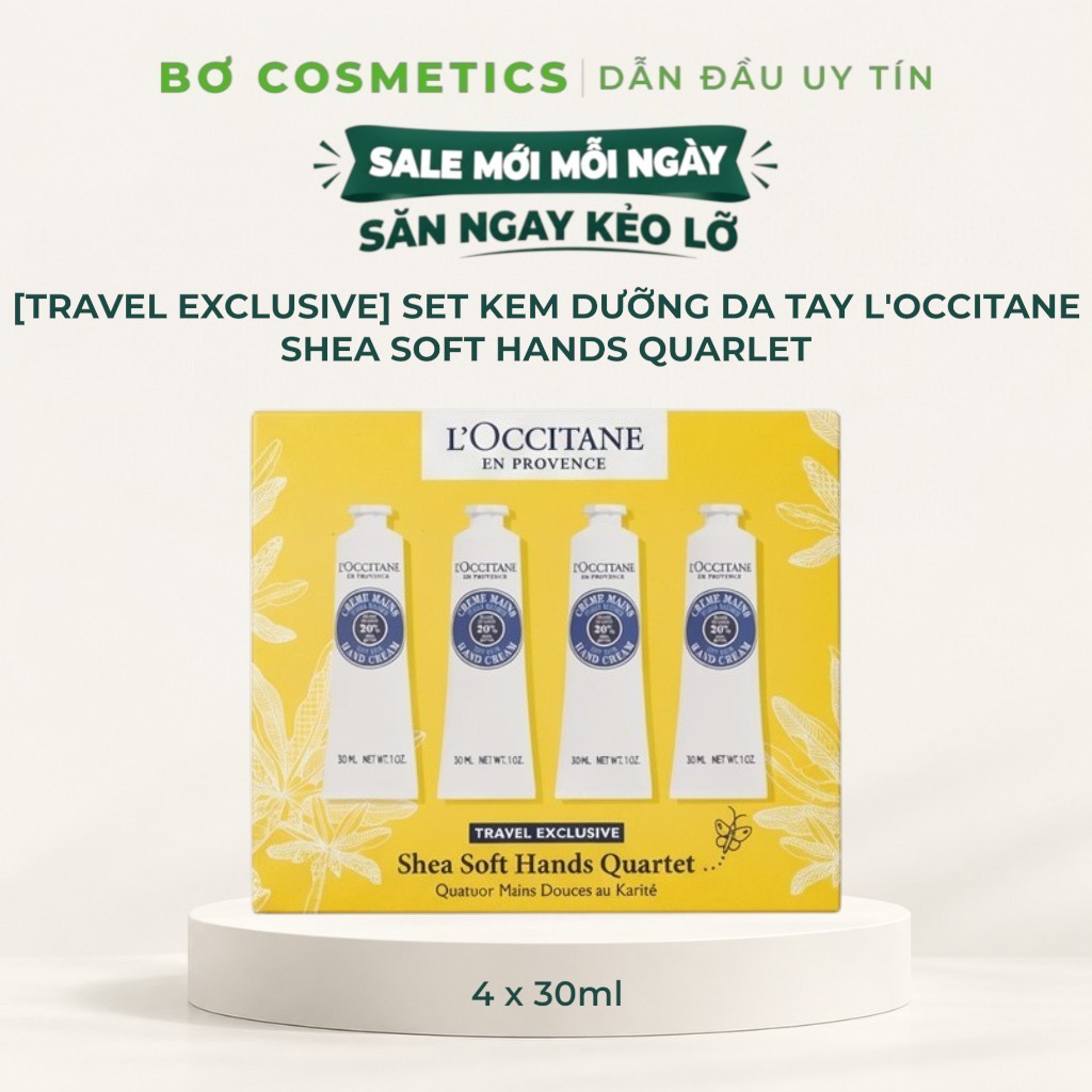 [Travel Exclusive] Set Kem Dưỡng Da Tay L'Occitane Shea Soft Hands Quarlet 30ml x 4