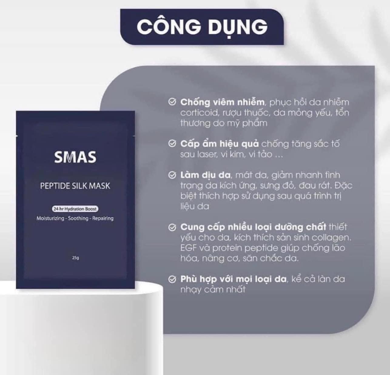 Mặt Nạ Giấy SMAS Peptide Silk Mask 24h Hydration Boost