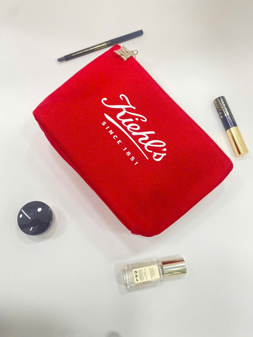 Túi Đựng Mỹ Phẩm Gift Kiehl's Đỏ Trơn (21x14x6cm)