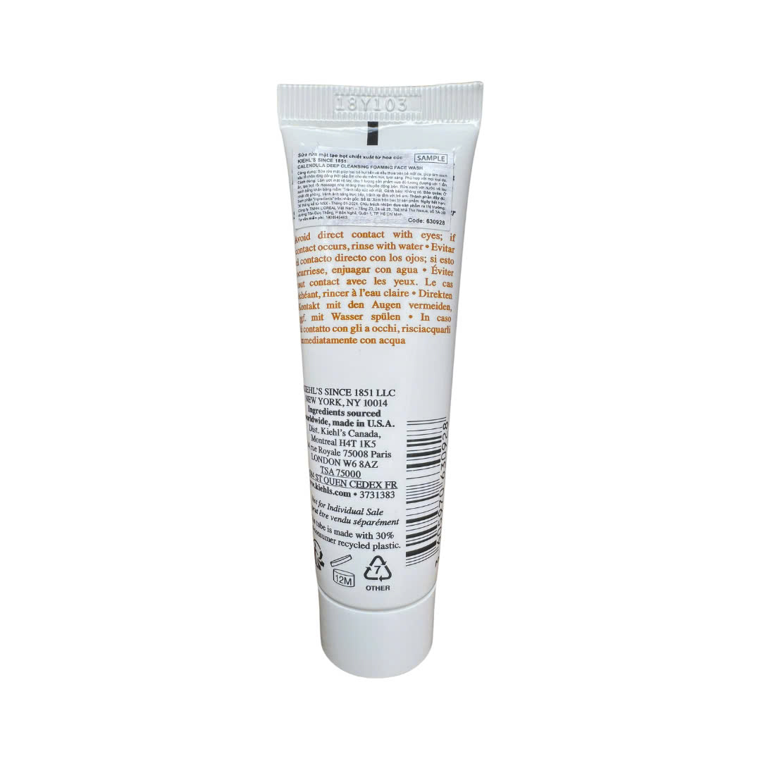 [Mini 30ml] Sữa Rửa Mặt Hoa Cúc Kiehl's Calendula Deep Cleansing Foaming Face Wash