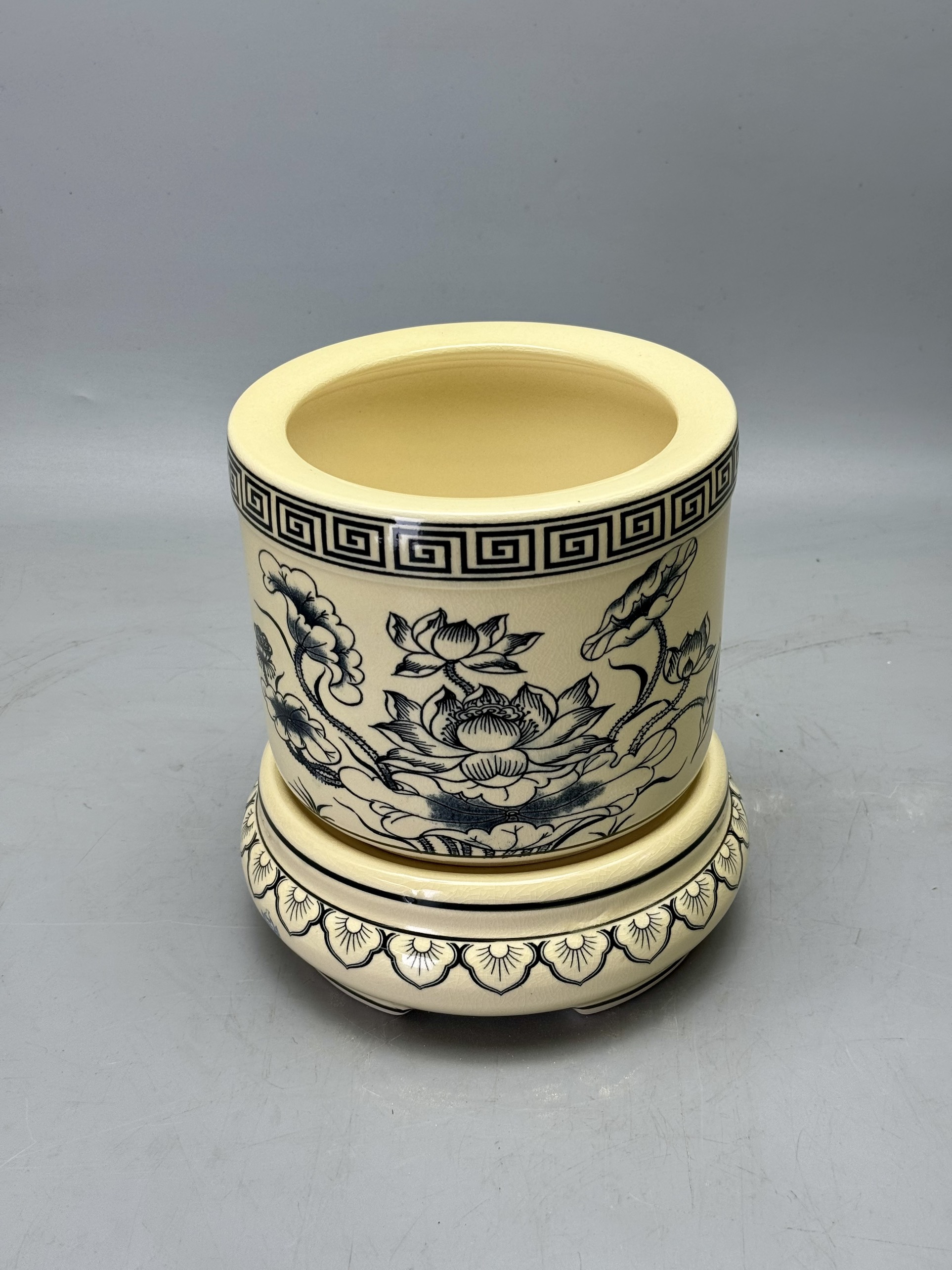 BÁT HƯƠNG HỌA TIẾT SEN GỐM CHU ĐẬU TRUYỀN THỐNG