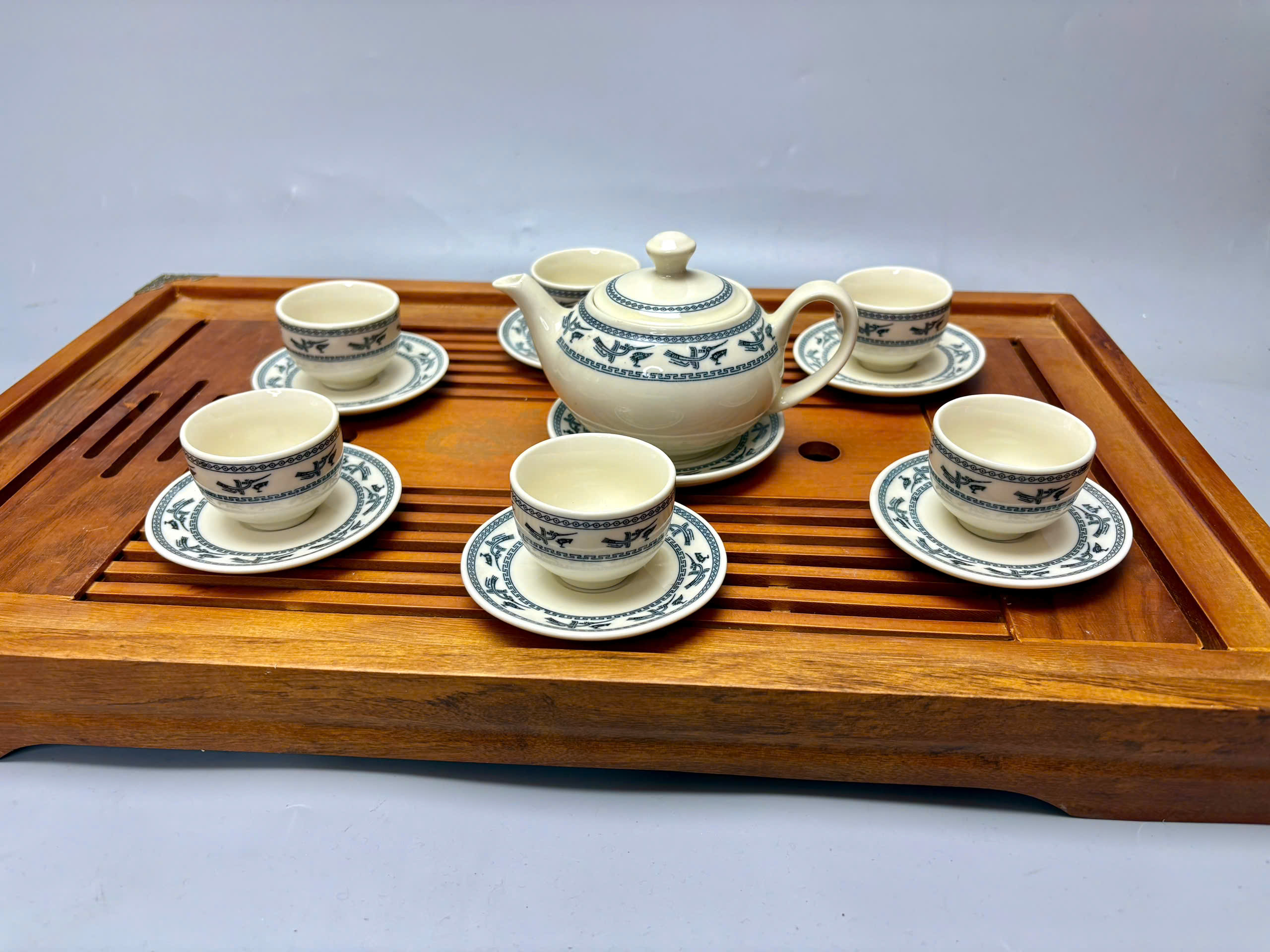 Bộ ấm chén chim lạc bé truyền thống Chu Đậu