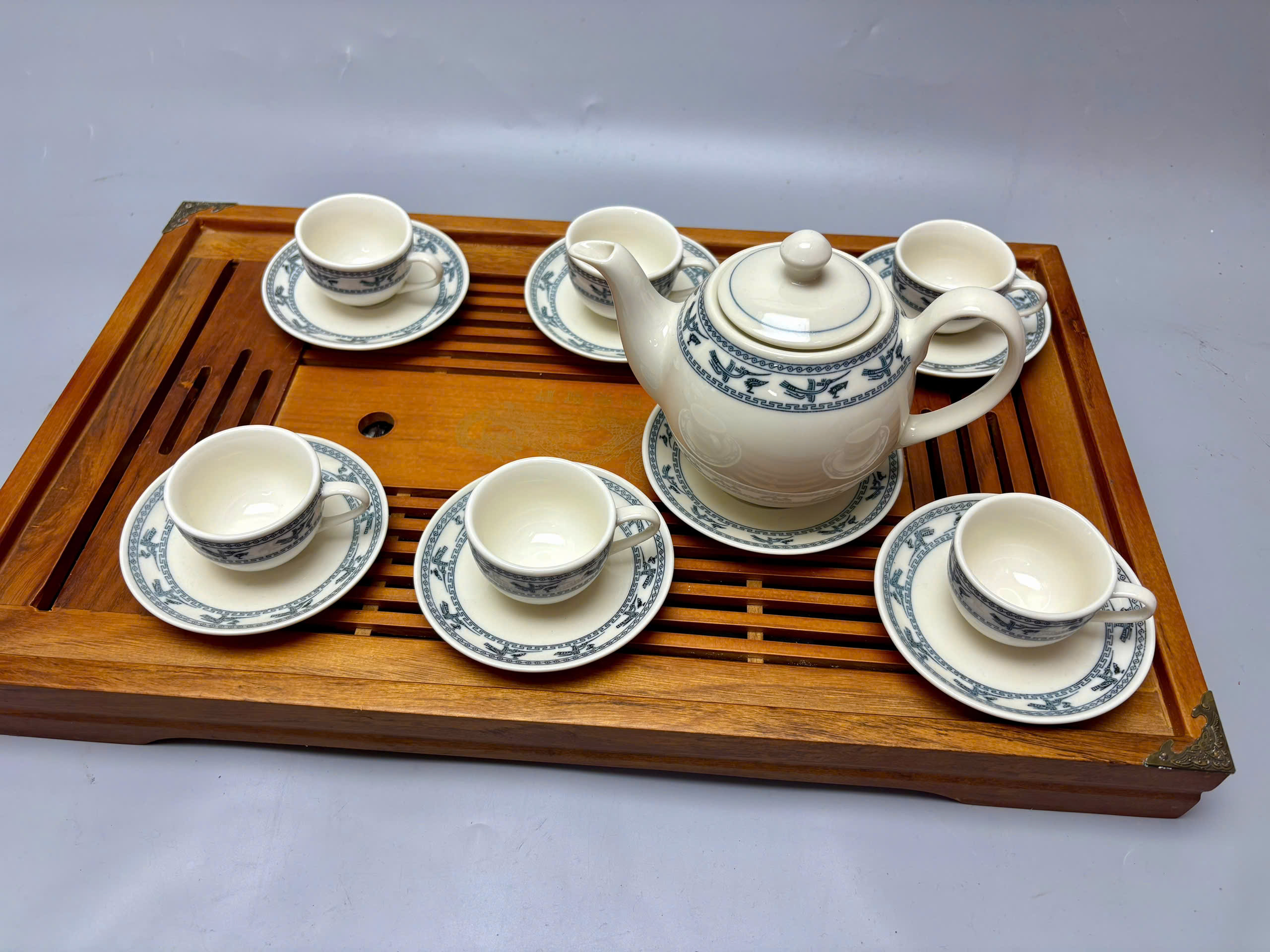 Bộ ấm chén chim lạc truyền thống Chu Đậu