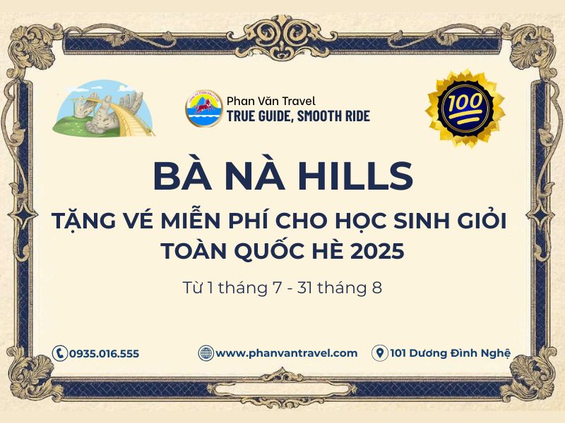 Bà Nà Hills Tặng Vé Miễn Phí Cho Học Sinh Giỏi Toàn Quốc Hè 2025