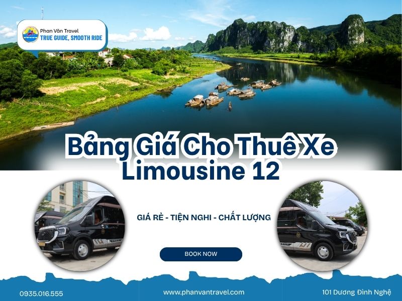 Bảng Giá Cho Thuê Xe Limousine 12 Chỗ Đà Nẵng Đi Quảng Bình Mới Nhất
