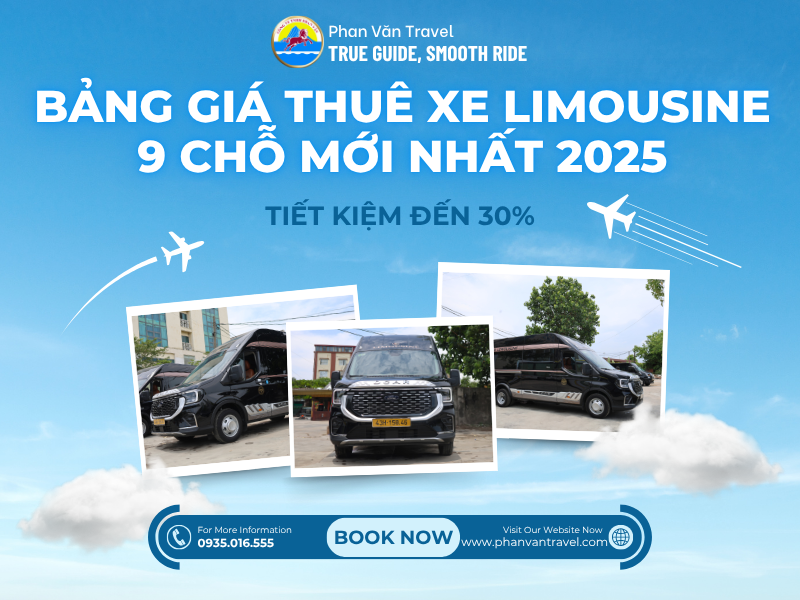 Bảng Giá Thuê Xe Limousine 9 Chỗ Mới Nhất 2026 - Tiết Kiệm Đến 30%