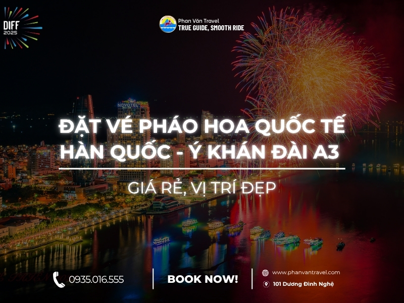 Đặt Vé Pháo Hoa Quốc Tế Hàn Quốc - Ý Khán Đài A3 Giá Rẻ, Vị Trí Đẹp