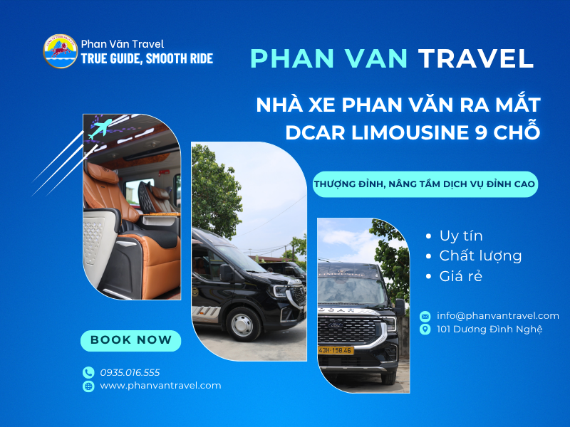 Nhà Xe Phan Văn Ra Mắt Dcar Limousine 9 Chỗ Thượng Đỉnh, Nâng Tầm Dịch Vụ Đỉnh Cao