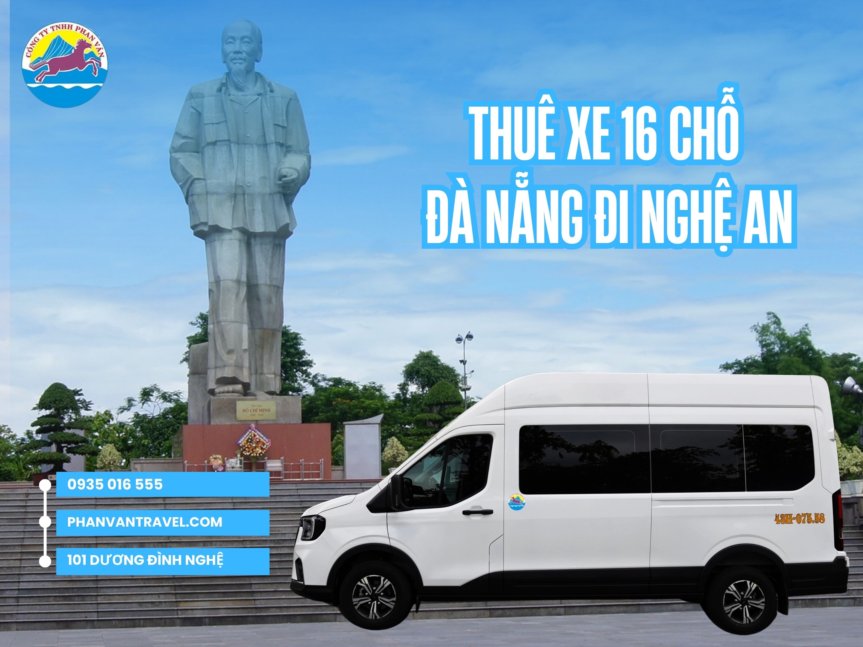 Thuê Xe 16 Chỗ Đà Nẵng Đi Nghệ An - An Toàn - Trọn Gói - Đời Mới