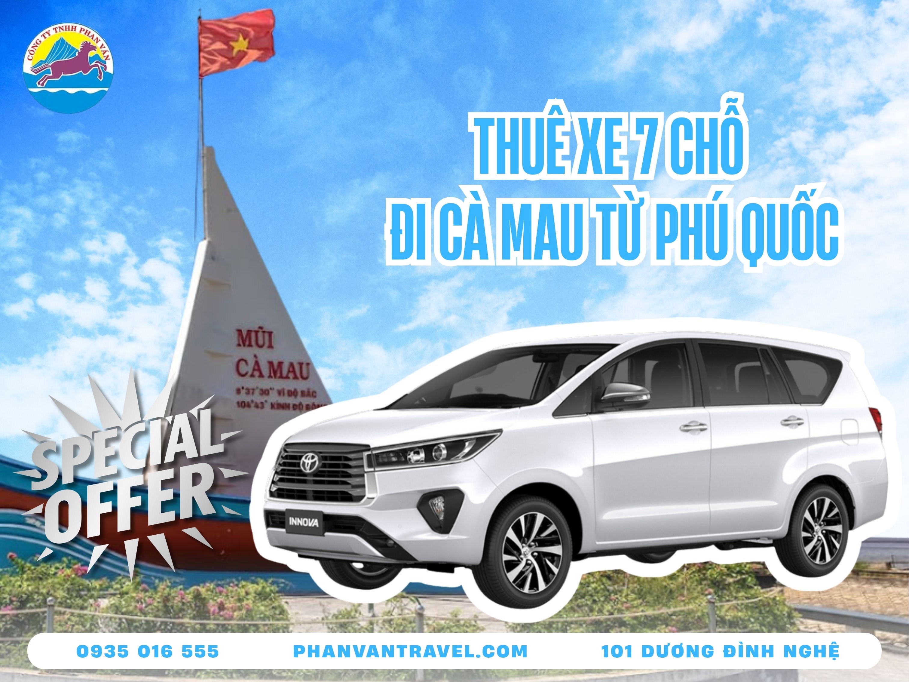 Dịch Vụ Cho Thuê Xe 7 Chỗ Đi Cà Mau Từ Phú Quốc - Bảng Giá Mới Nhất