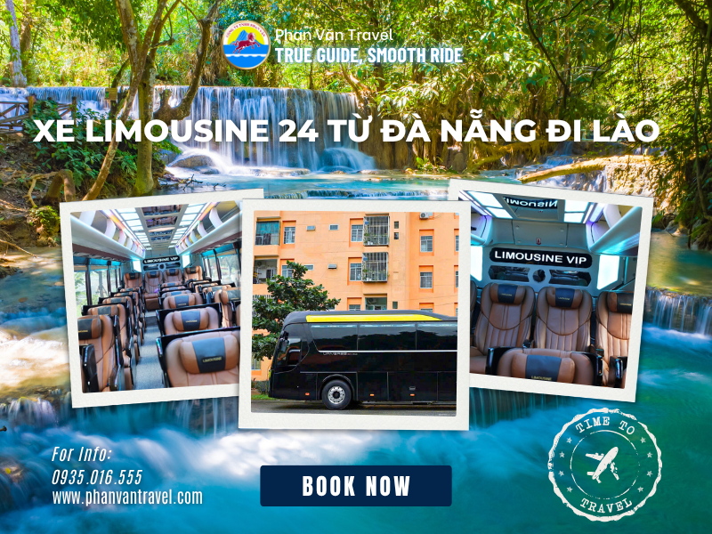 Thuê Xe Limousine 24 Chỗ Từ Đà Nẵng Đi Lào Sang Trọng, Tiện Nghi