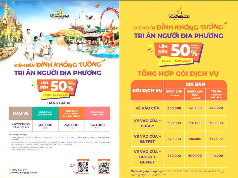 Tri Ân Người Dân Địa Phương Vinwonders Nam Hội An – Nhận Ngay Ưu Đãi Cùng Phan Văn