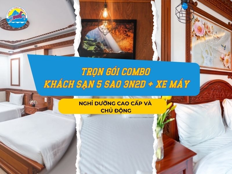 Trọn gói Combo Khách Sạn 5 sao 3N2D + Xe máy: Nghỉ dưỡng cao cấp và chủ động