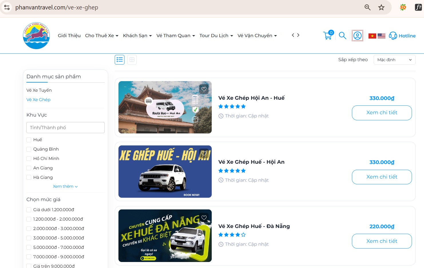 Đặt vé xe ghép tại Phan Văn để nhận được ưu đãi hấp dẫn