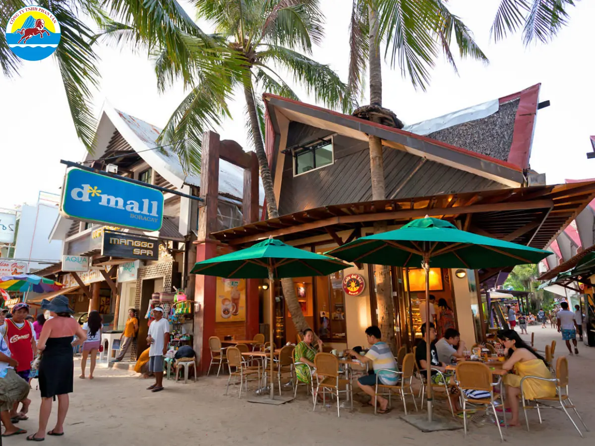 D’Mall - Khu trung tâm tập trung nhiều nhà hàng và quán ăn ở Boracay