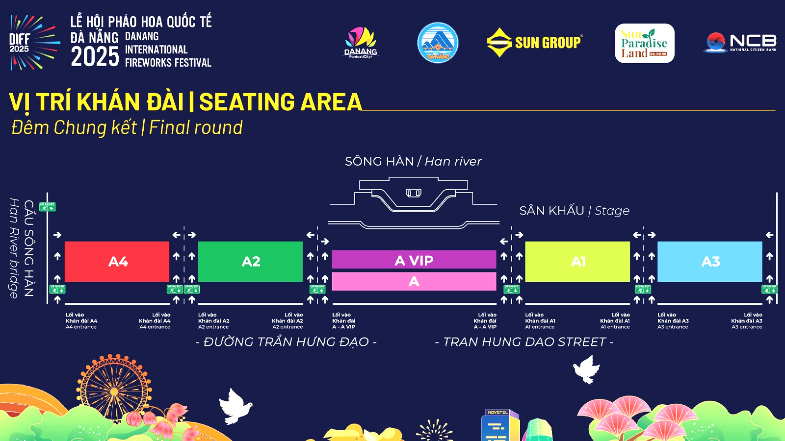 Sơ đồ khán đài DIFF 2025