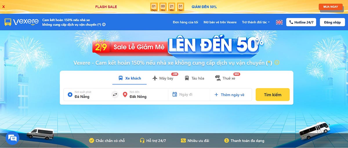 Ứng dụng đặt xe khách, xe ghép hàng đầu