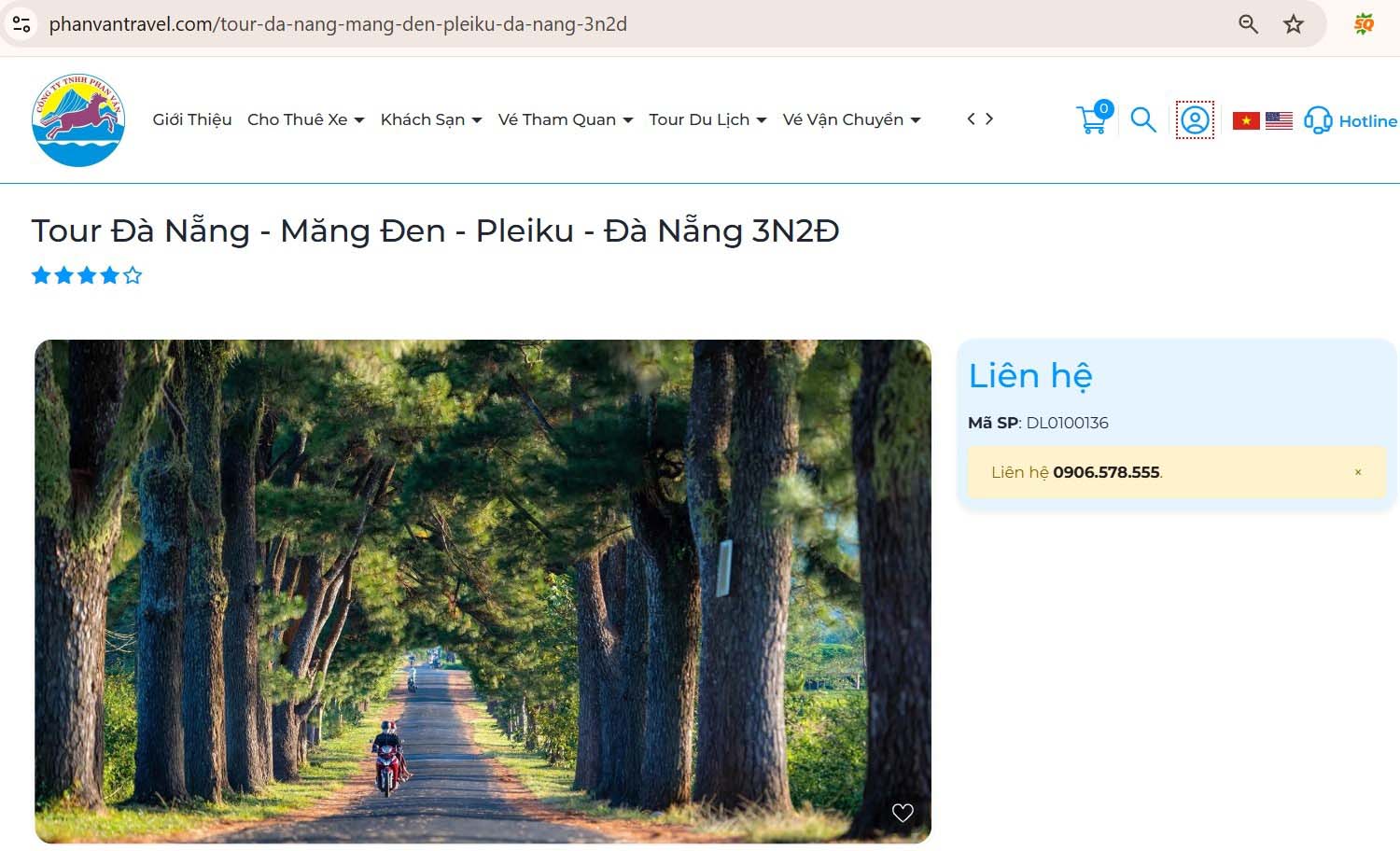 Đặt tour nhanh gọn trên hệ thống trang chủ của Phan Văn