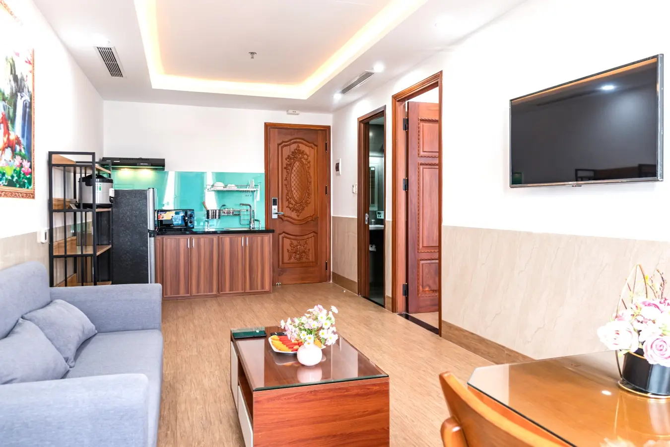 Không gian bên trong căn hộ được thiết kế ấm cúng như chính ngôi nhà