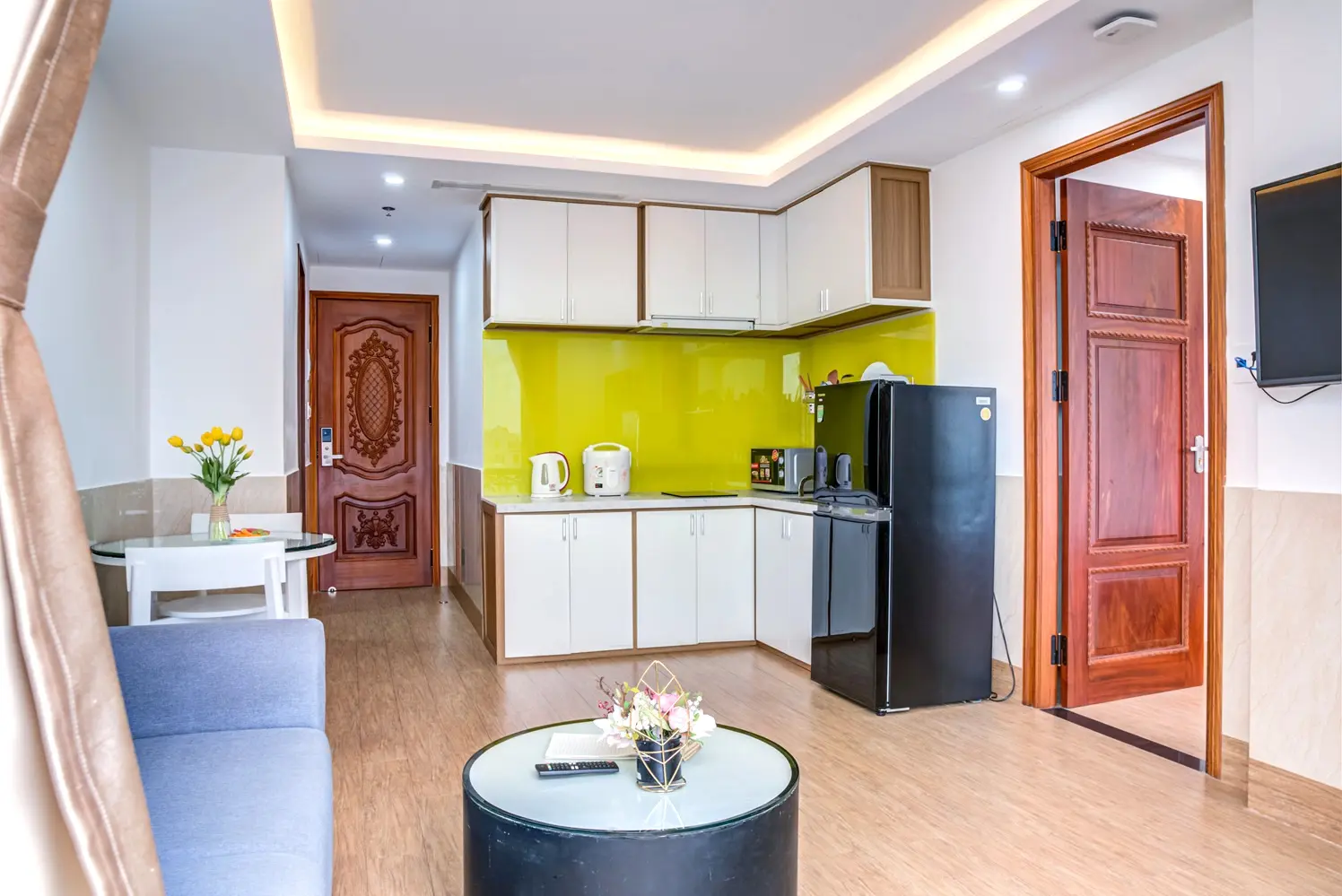 Nội thất bên trong căn hộ Deluxe Double 2 ban công