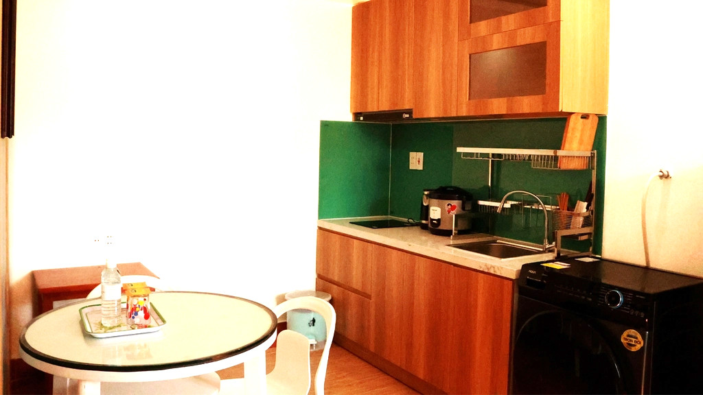 Không gian ấm cúng bên trong gian bếp