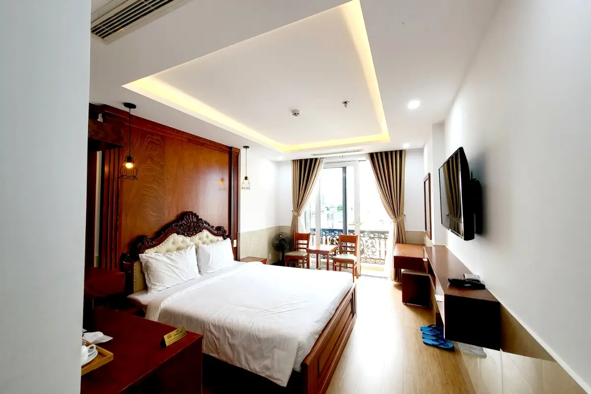 Phòng nghỉ có thiết kế đơn giản nhưng ấm cúng vô cùng