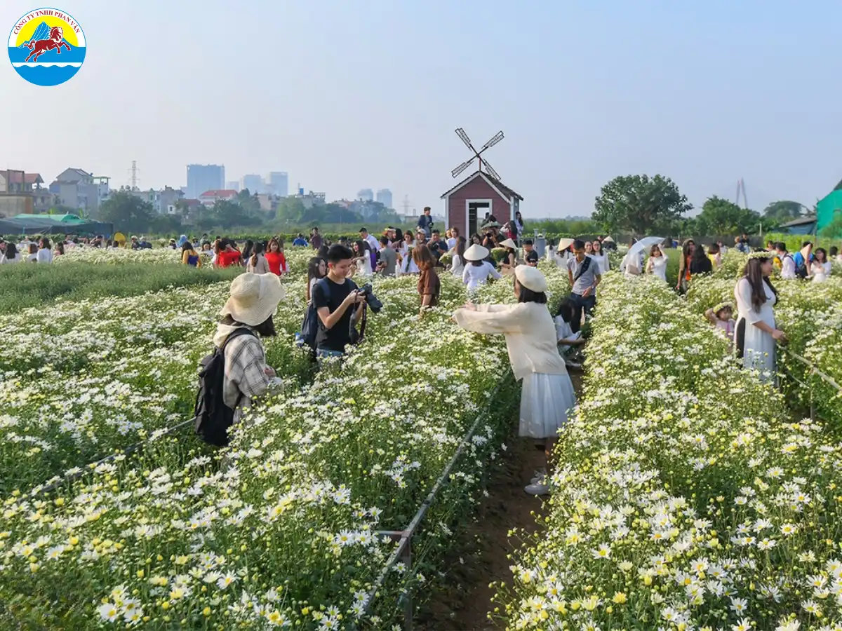 Vườn hoa Bãi Đá Sông Hồng