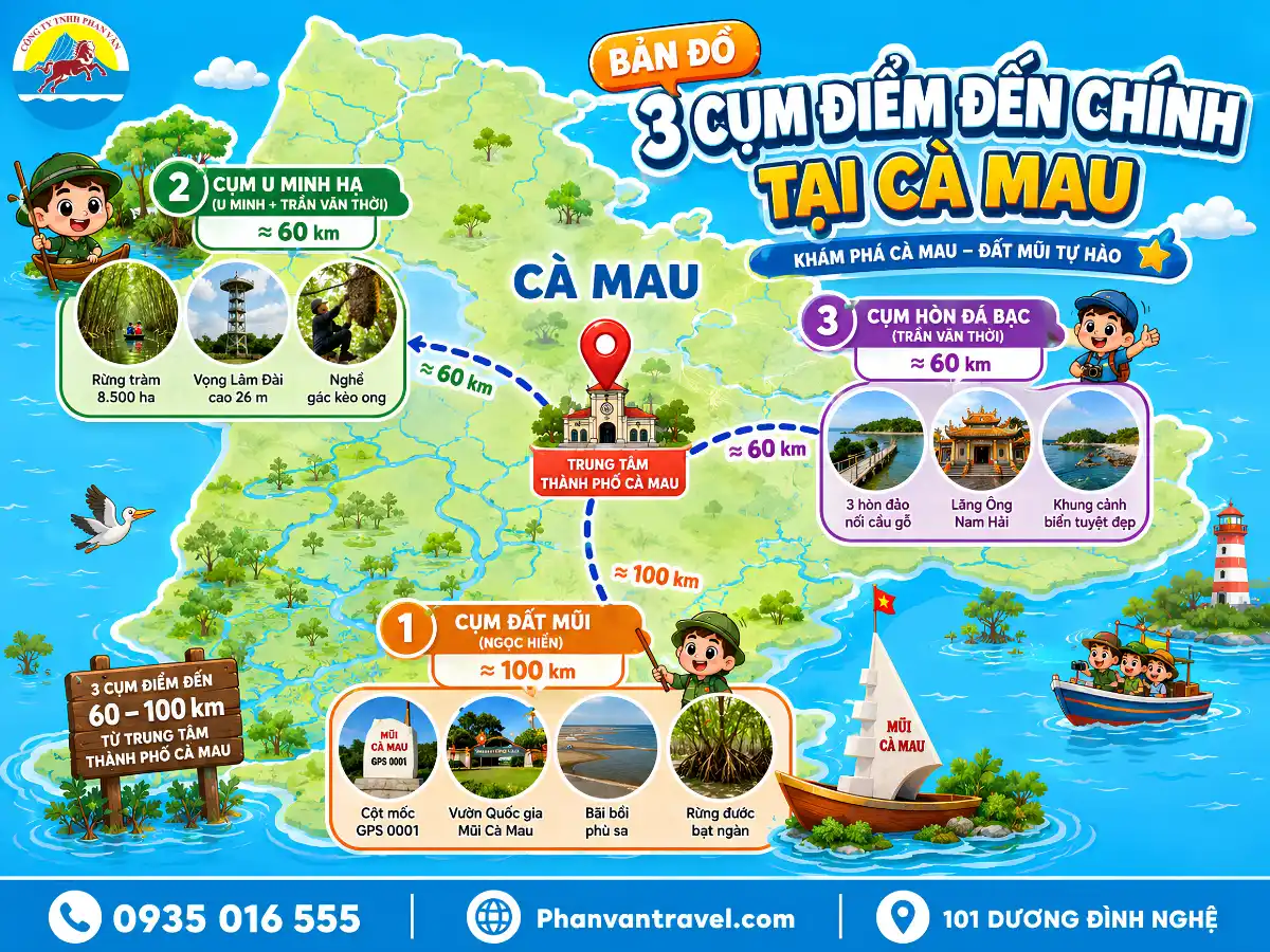 du lịch Cà Mau 2 ngày 1 đêm