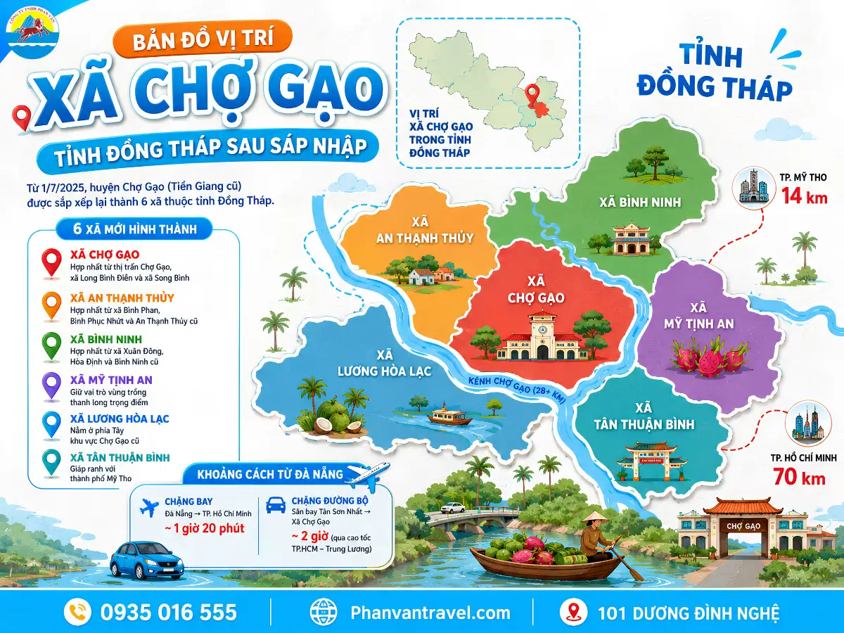 du lịch Chợ Gạo Tiền Giang