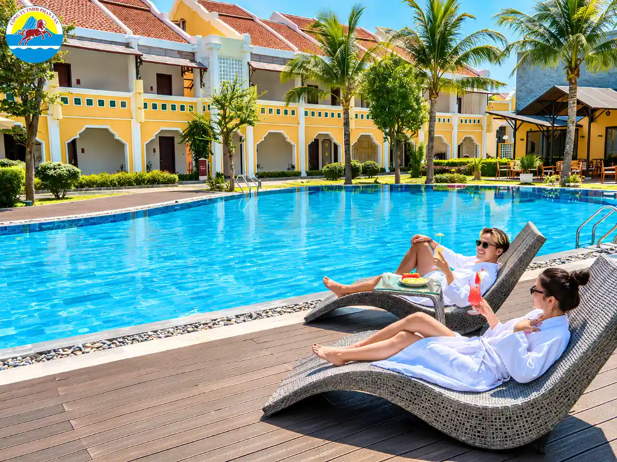 Du khách nghỉ ngơi tại Hội An