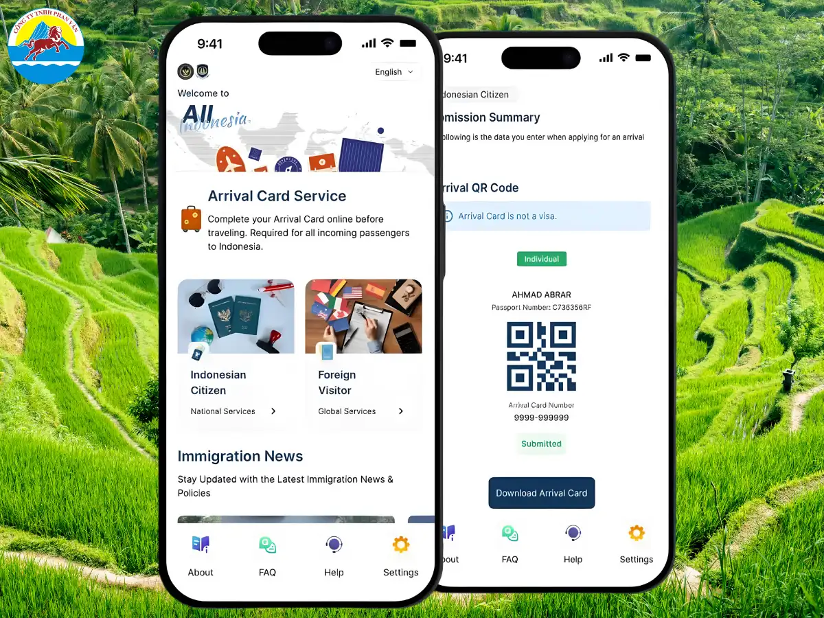 Thẻ nhập cảnh (Arrival Card) có thể khai trực tuyến trước khi đến