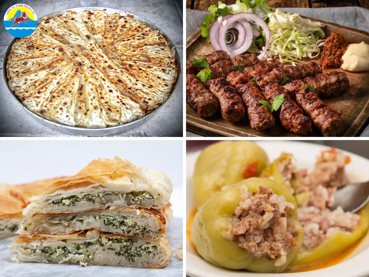 Ẩm thực ở đây mang đậm hồn Balkan và Thổ Nhĩ Kỳ