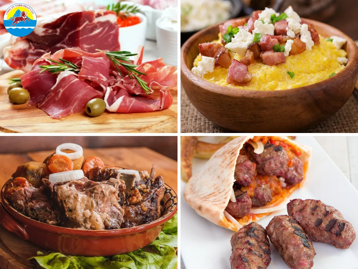 Ẩm thực ở đây bị ảnh hưởng bởi ngọn núi hùng vĩ và bờ biển Adriatic