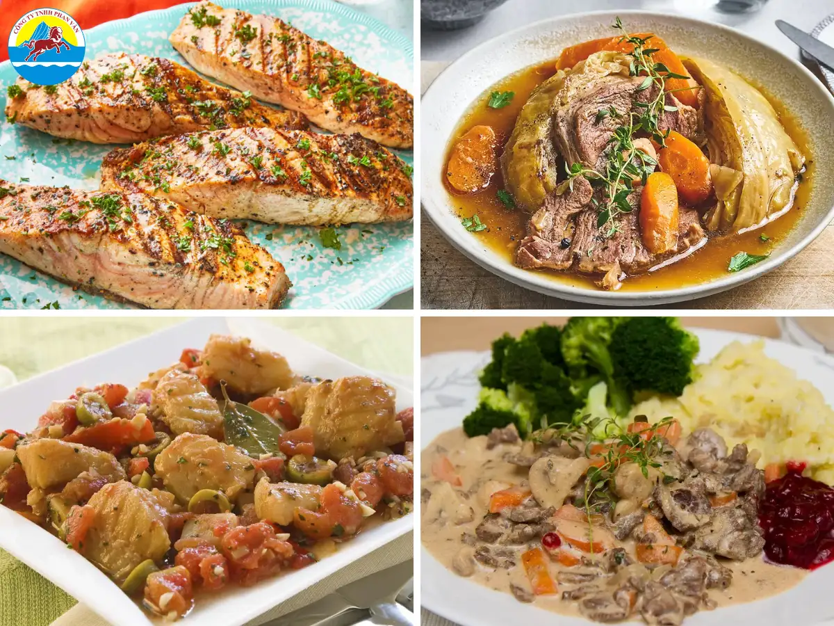 Ẩm thực tập trung vào nguyên liệu tươi ngon từ biển và nông sản địa phương