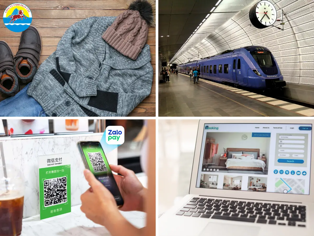 Chuẩn bị trang phục, di chuyển, thanh toán và đặt dịch vụ trước