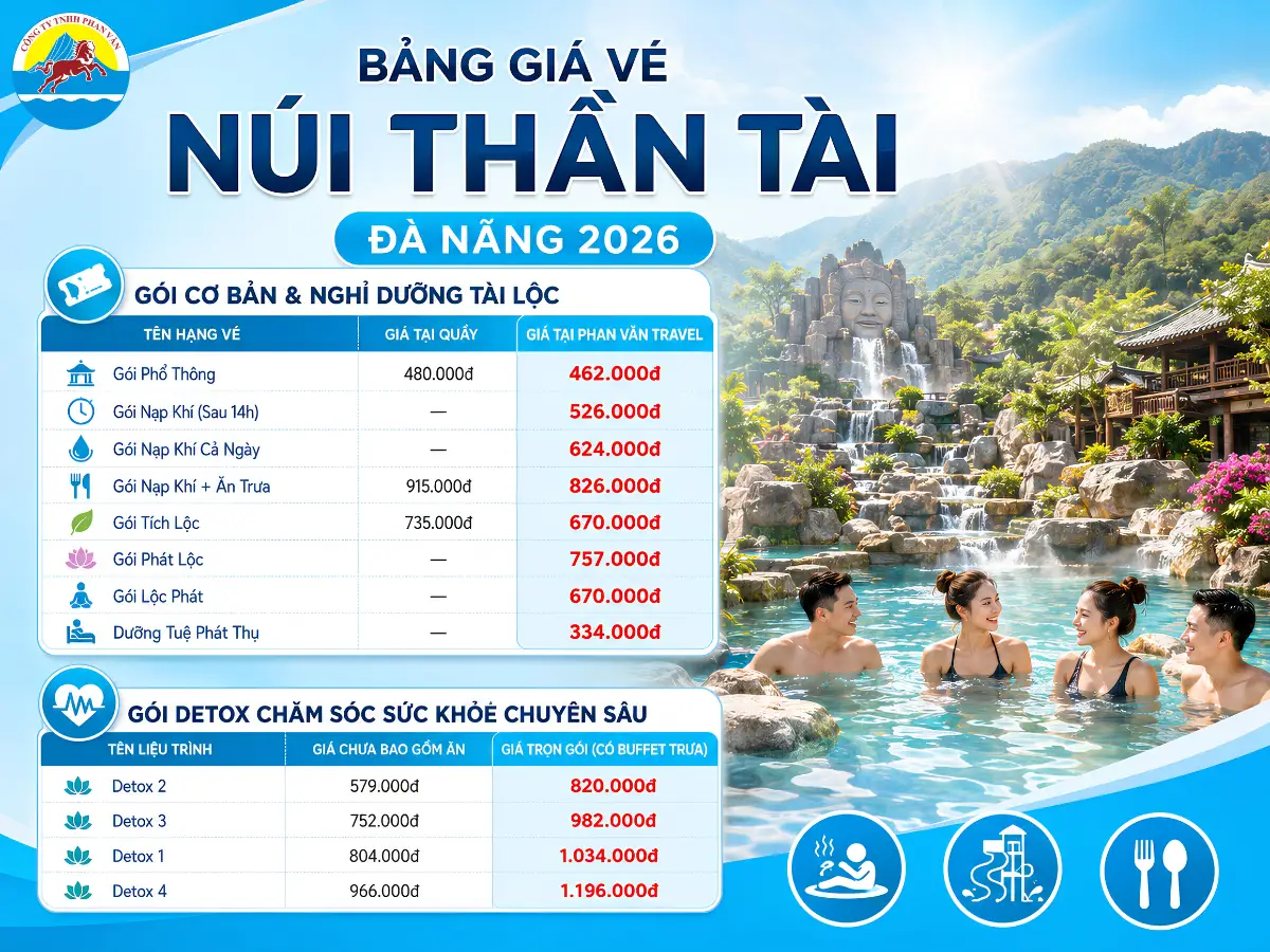 giá vé Núi Thần Tài Đà Nẵng