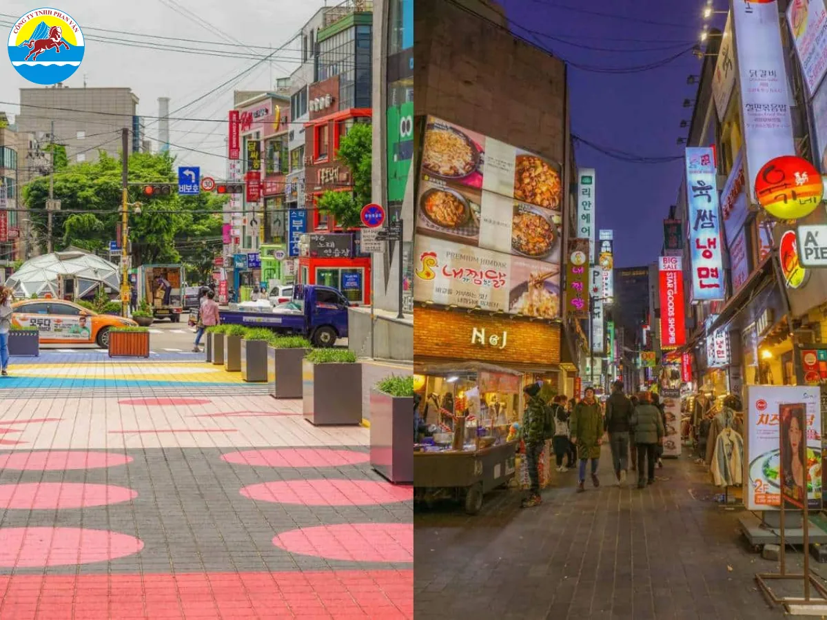 Khu phố Hongdae và Myeongdong