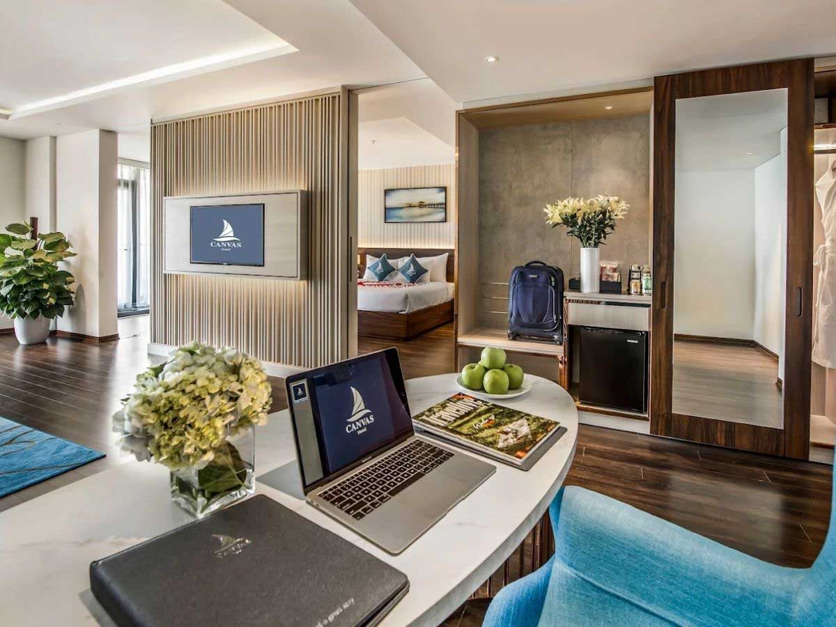Hệ thống phòng nghỉ tại Canvas Danang Beach Hotel được thiết kế rộng rãi