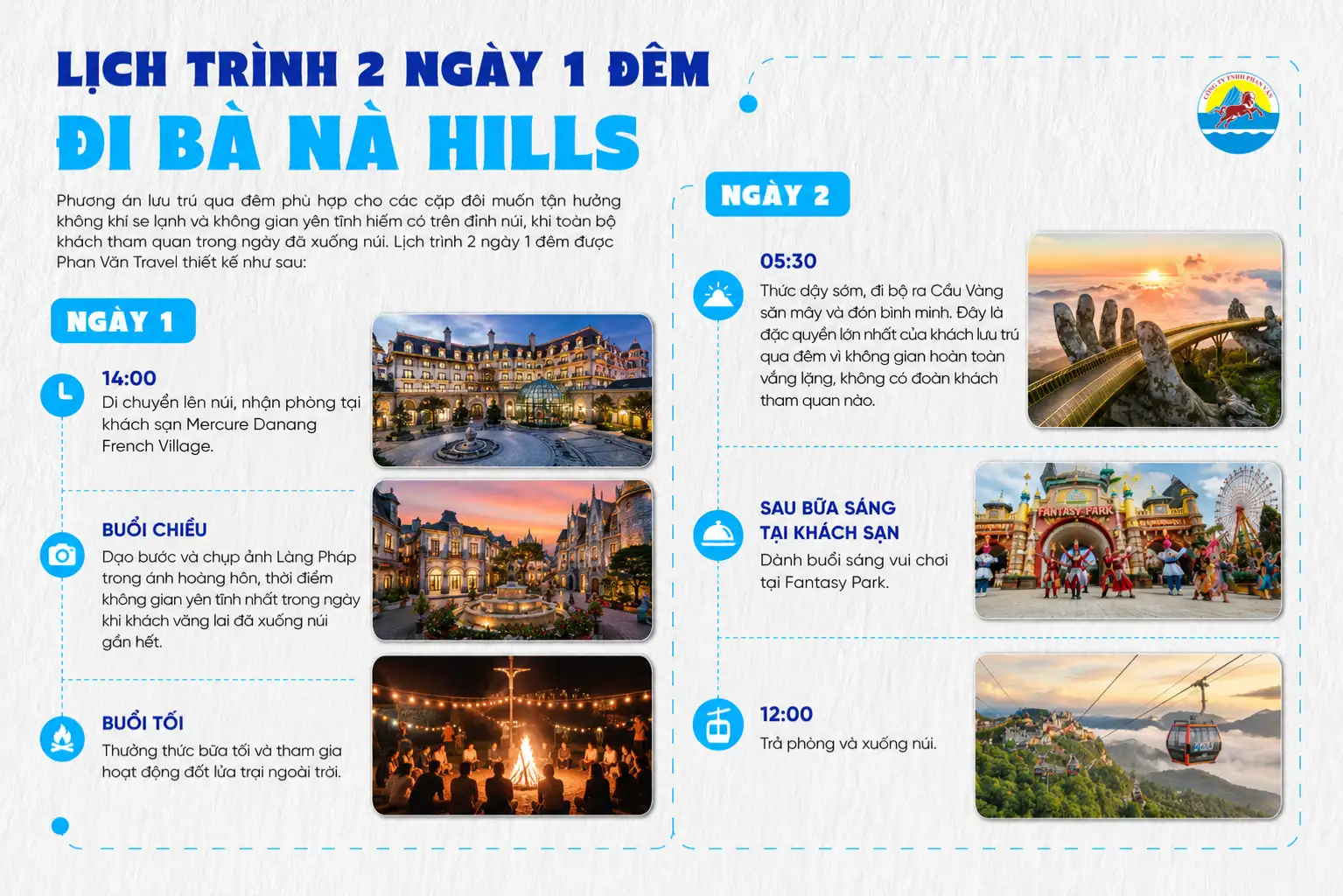 Lịch trình đi Bà Nà Hill 2 ngày 1 đêm