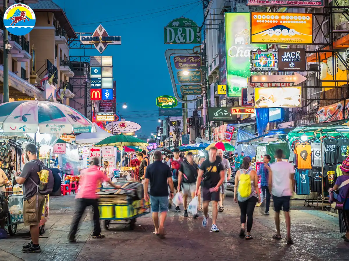Phố đi bộ Khao San Road sầm uất
