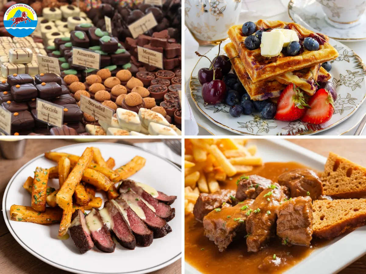 Ẩm thực Bruges mang sự kết hợp hài hòa giữa hương vị Pháp và Flemish