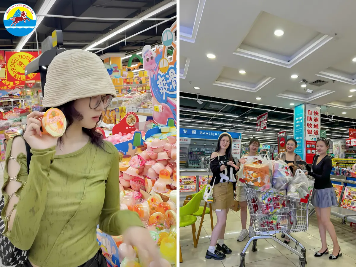 Mua sắm tại siêu thị Bách Hội