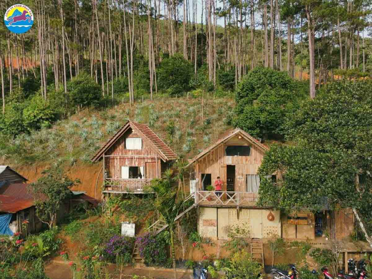 Các homestay ở Măng Đen thường có thiết kế mộc mạc, gần gũi với thiên nhiên