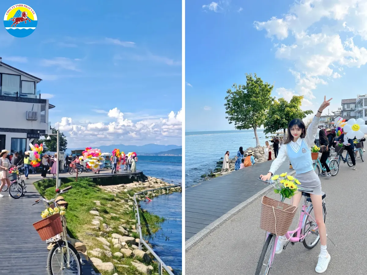 Thuê xe đạp khám phá các khu vực ven sông Hoàng Hà